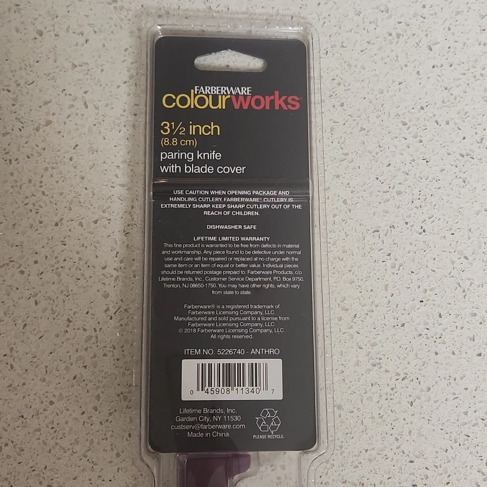 Farberware ColourWorks Dishwasher Safe 2 Knife Set w/Blade Covers